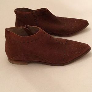 Free People Brown suede studded Size 7